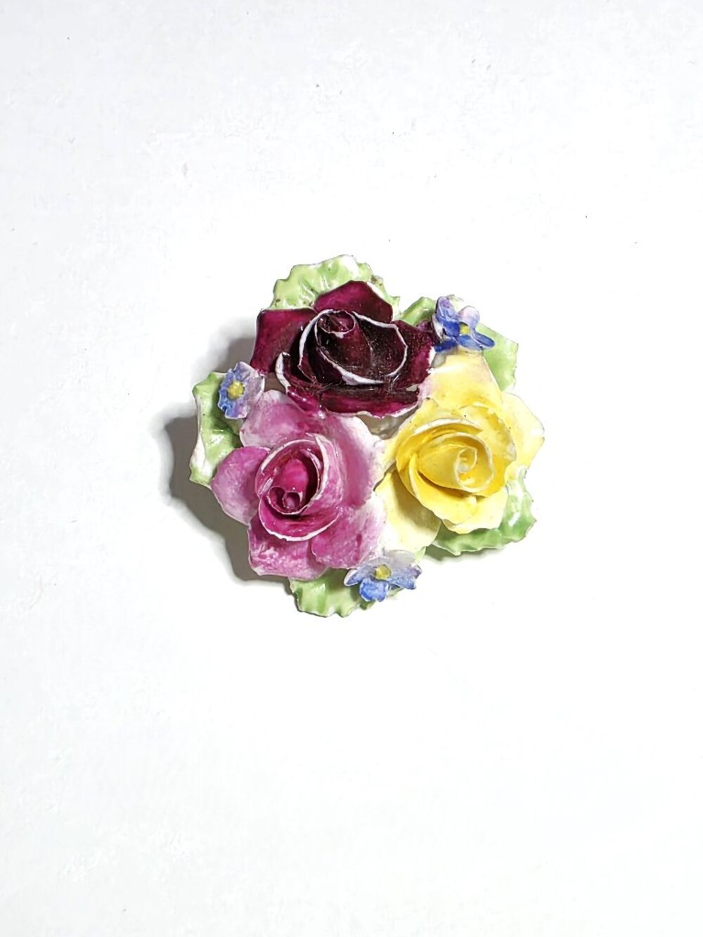 Vintage Royal Adderley bone china floral brooch